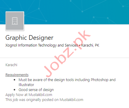 Graphic Designer Jobs in Karachi 2022 Job Advertisement Pakistan