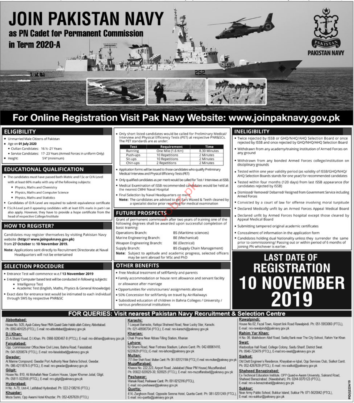 Pakistan Navy PN Cadet Jobs 2019 2023 Job Advertisement Pakistan