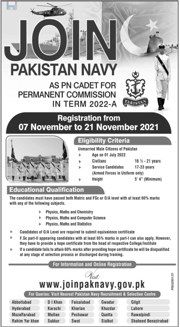 Pak Navy As PN Cadet Jobs 2021 2024 Job Advertisement Pakistan
