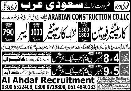 Carpenter Foreman & Shuttering Carpenter Jobs 2022 2024 Job ...