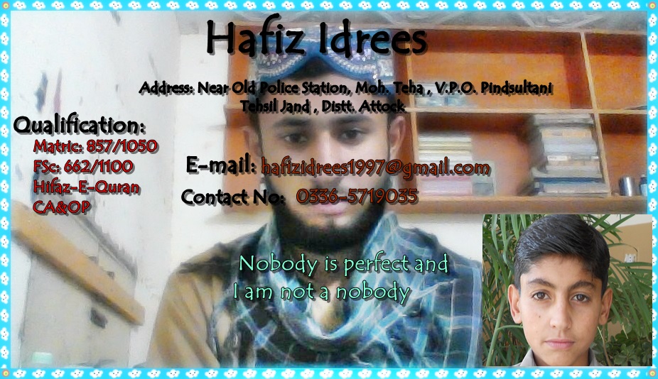 Muhammad Idrees Data Entry