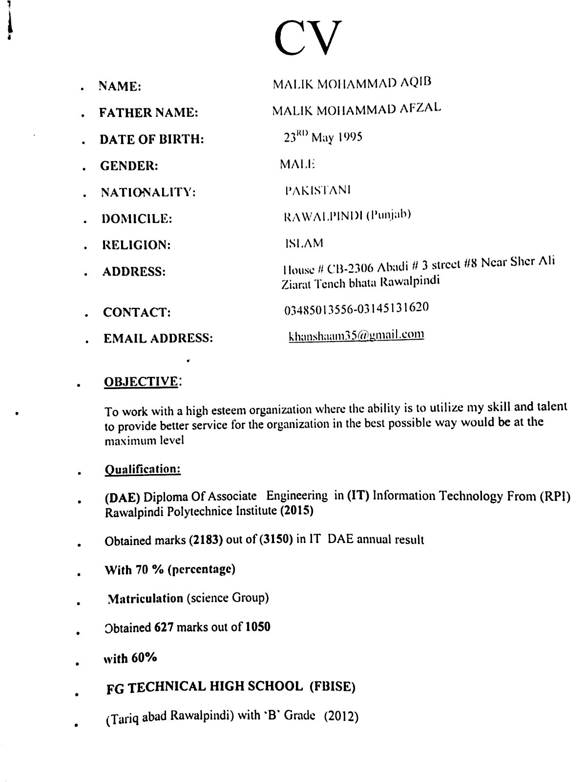 Mohammad Aqib Profile Mohammad Aqib Profile