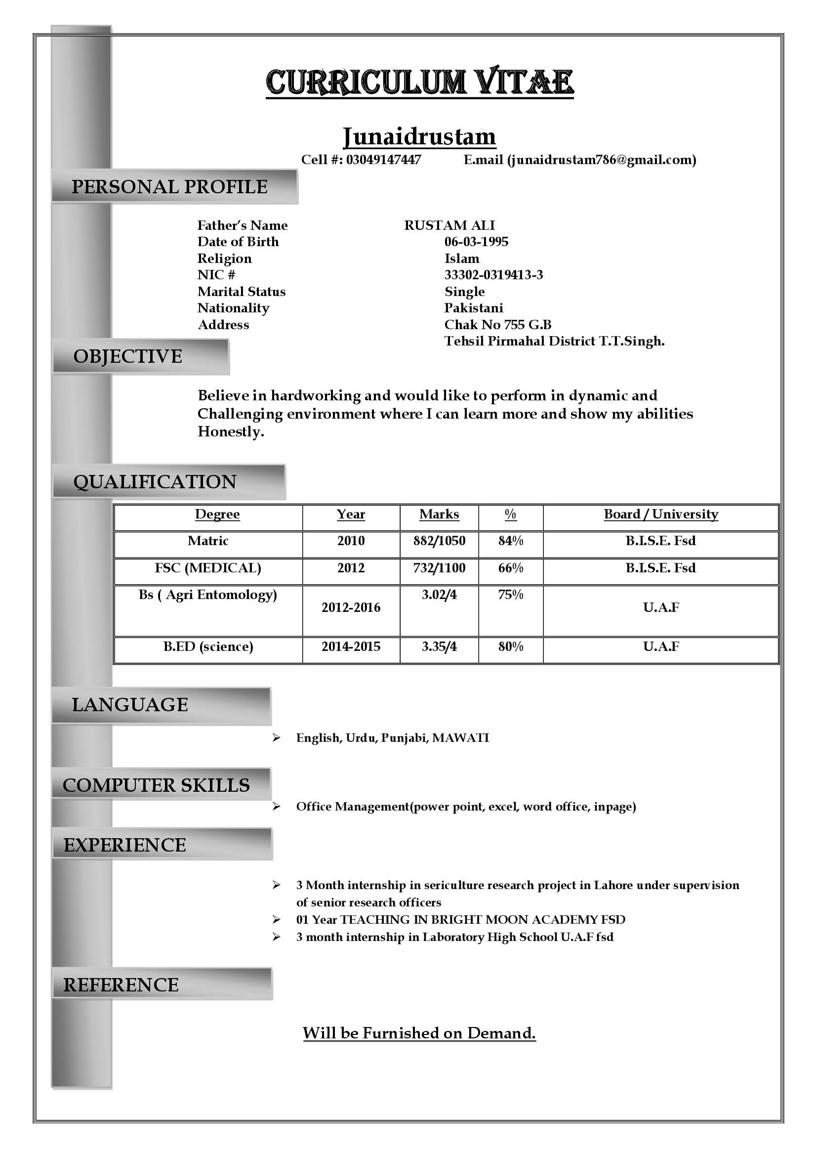 Junaid Rustam Academic Writing