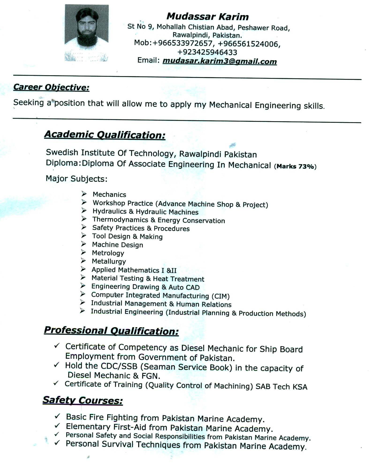 Mudasar Karim Engineering