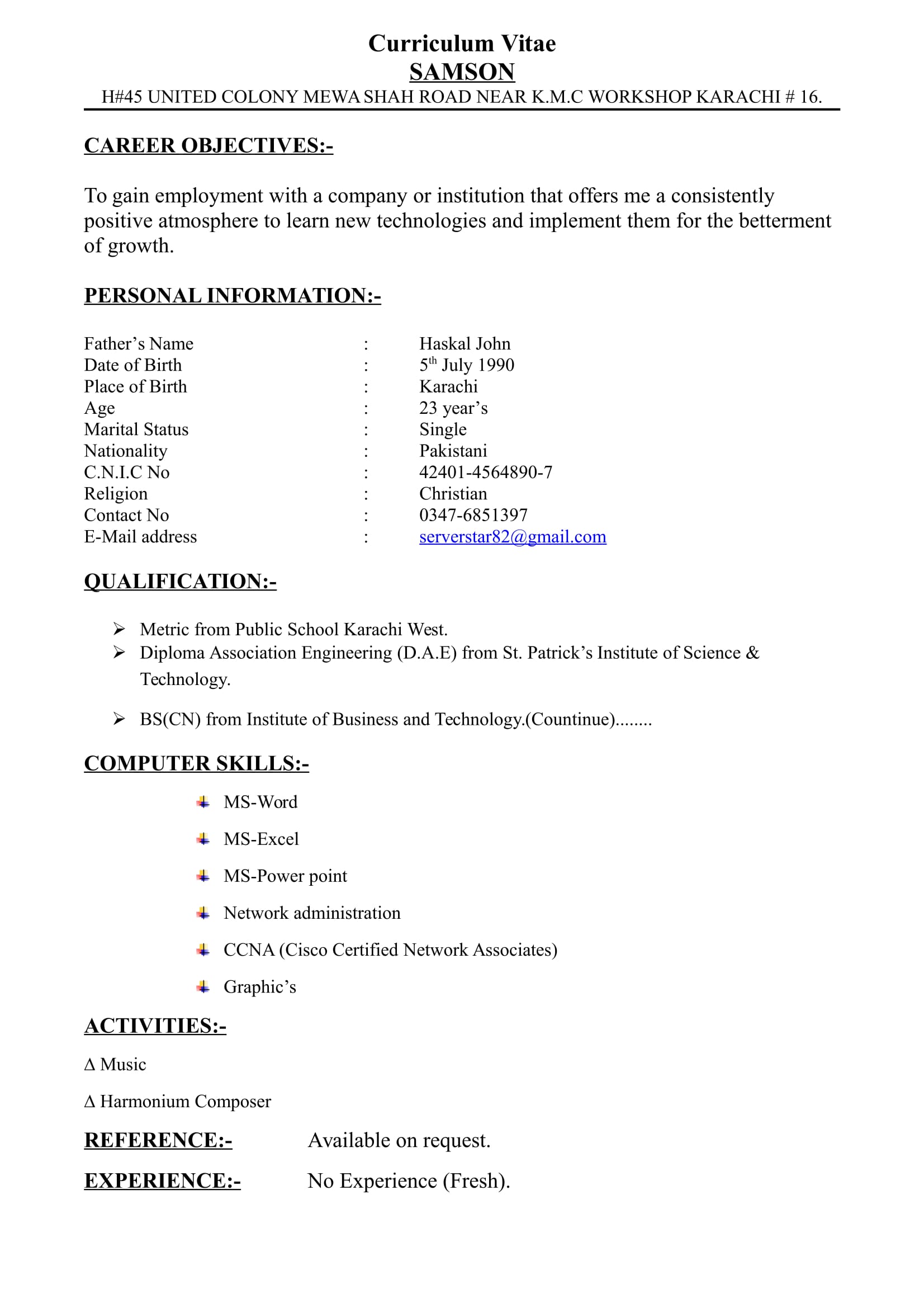 Samson John Profile Samson John Profile