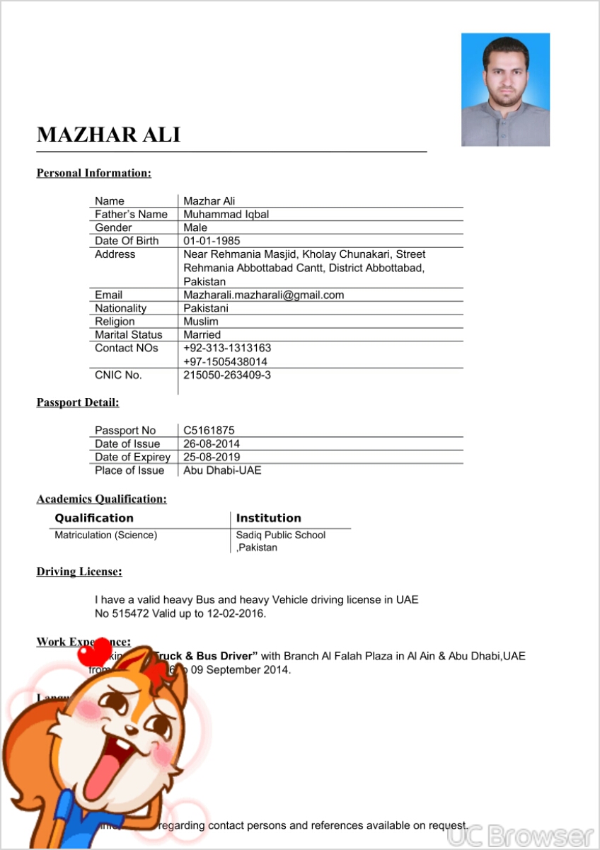 Mazhar Ali Profile Mazhar Ali Profile