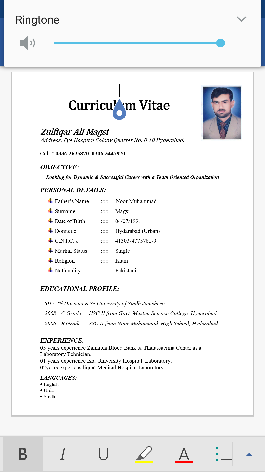 Zulfiqar Ali Magsi Biology, Medical, Physics, Carwashing, Delivery