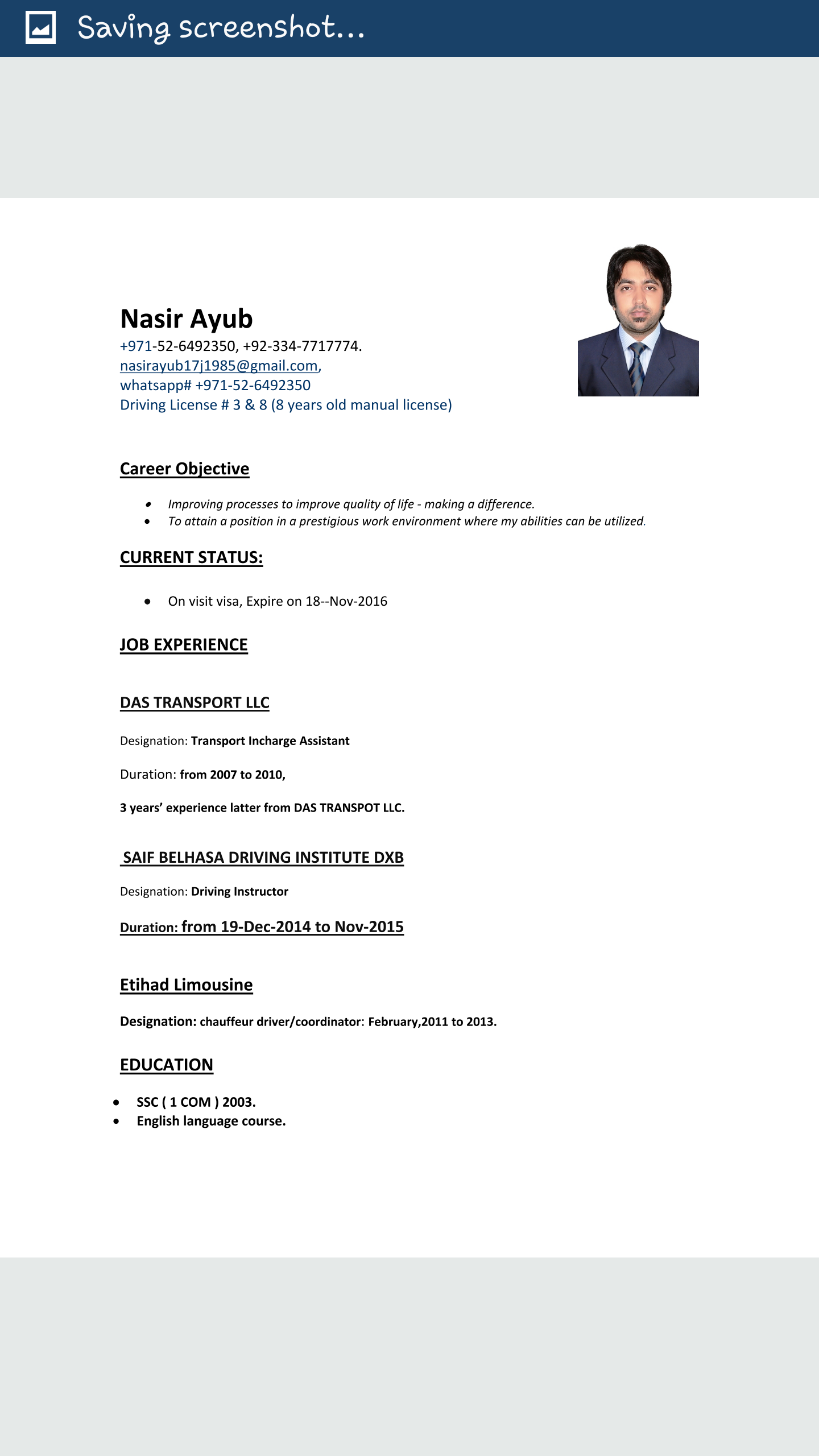 Nasir Ayub Profile Nasir Ayub Profile