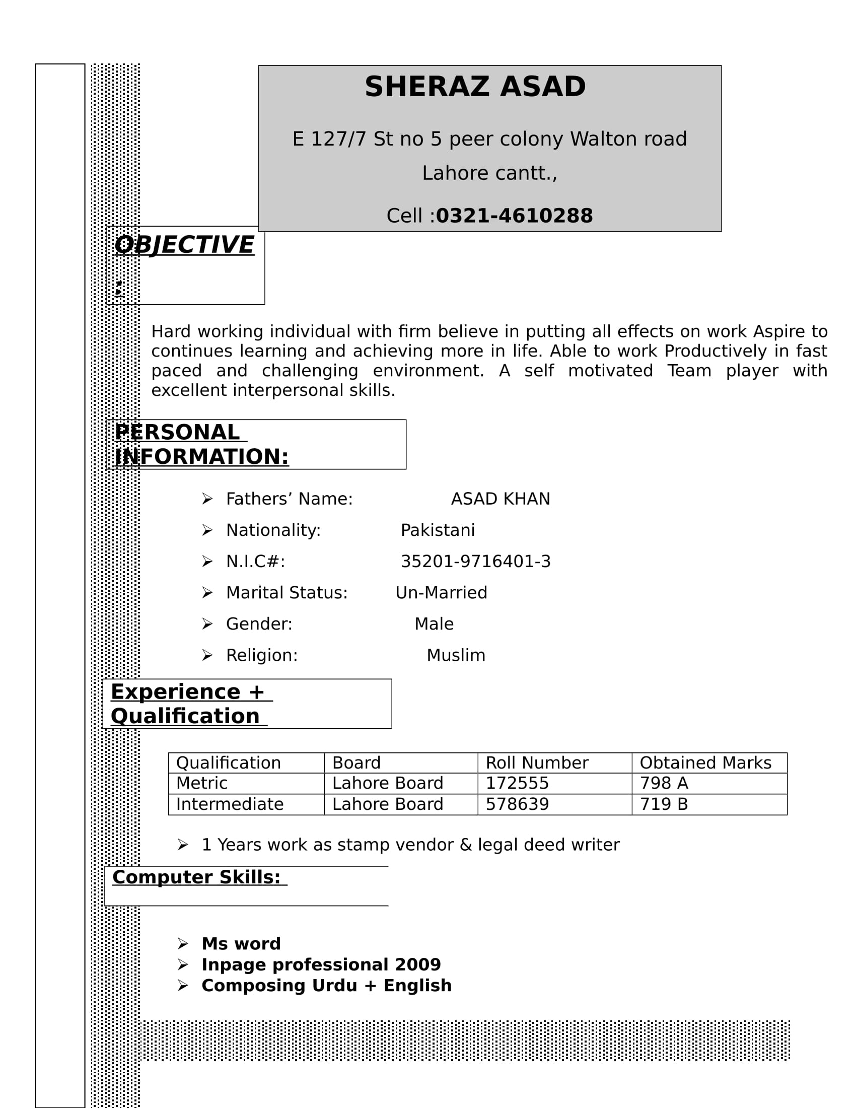 Sheraz Asad Data Entry