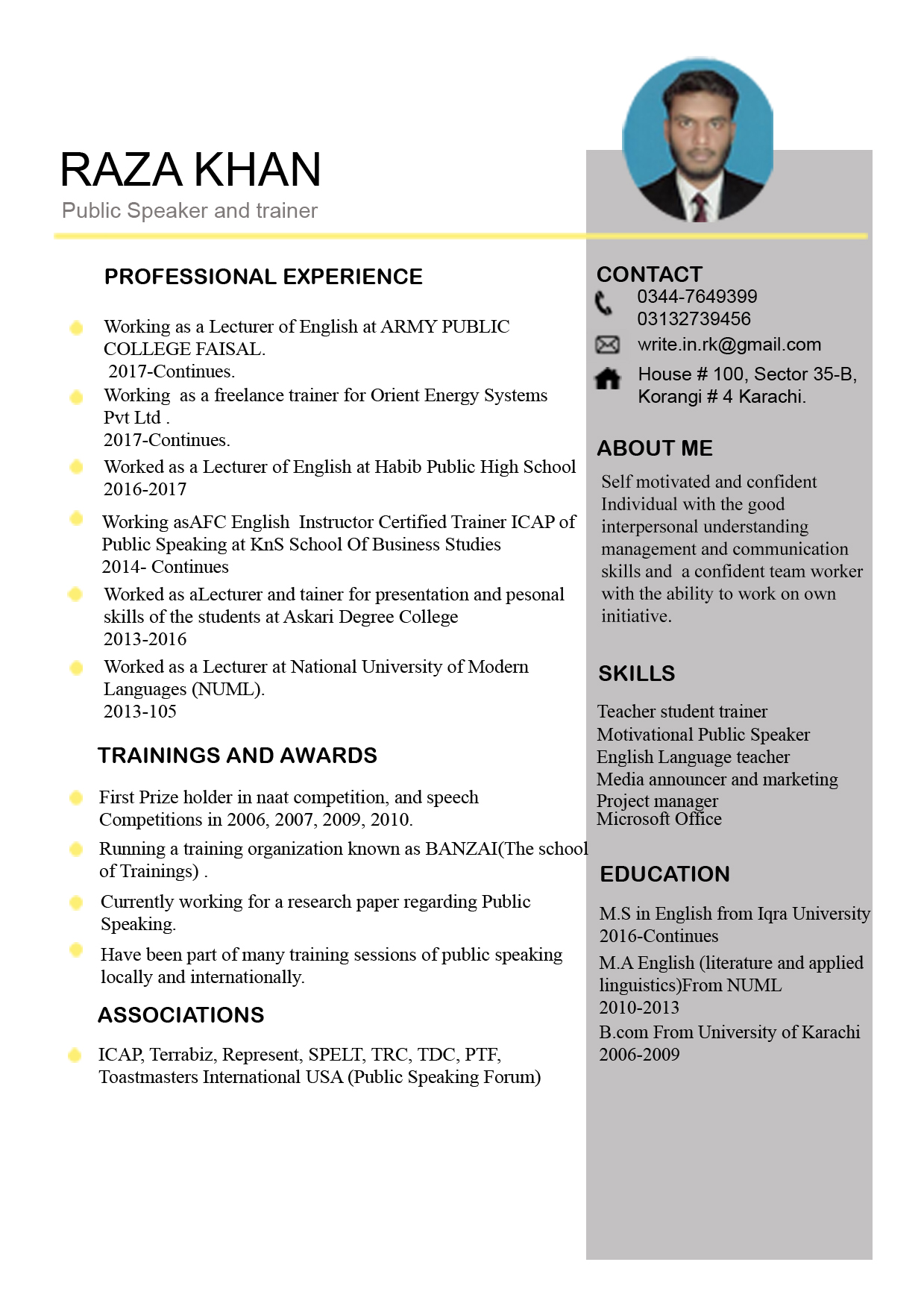 Raza Khan Academic Writing