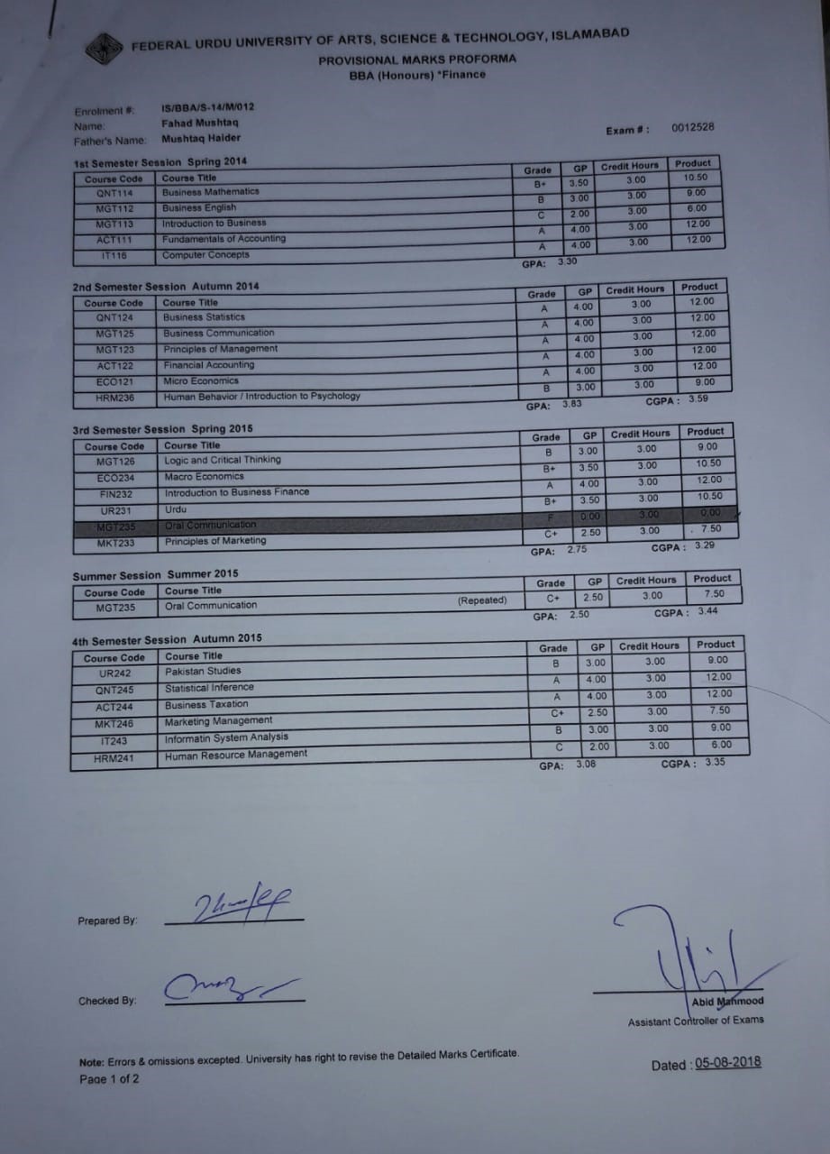 Asim Abbas Accounting, Finance, Audit, Public Relations, Excel