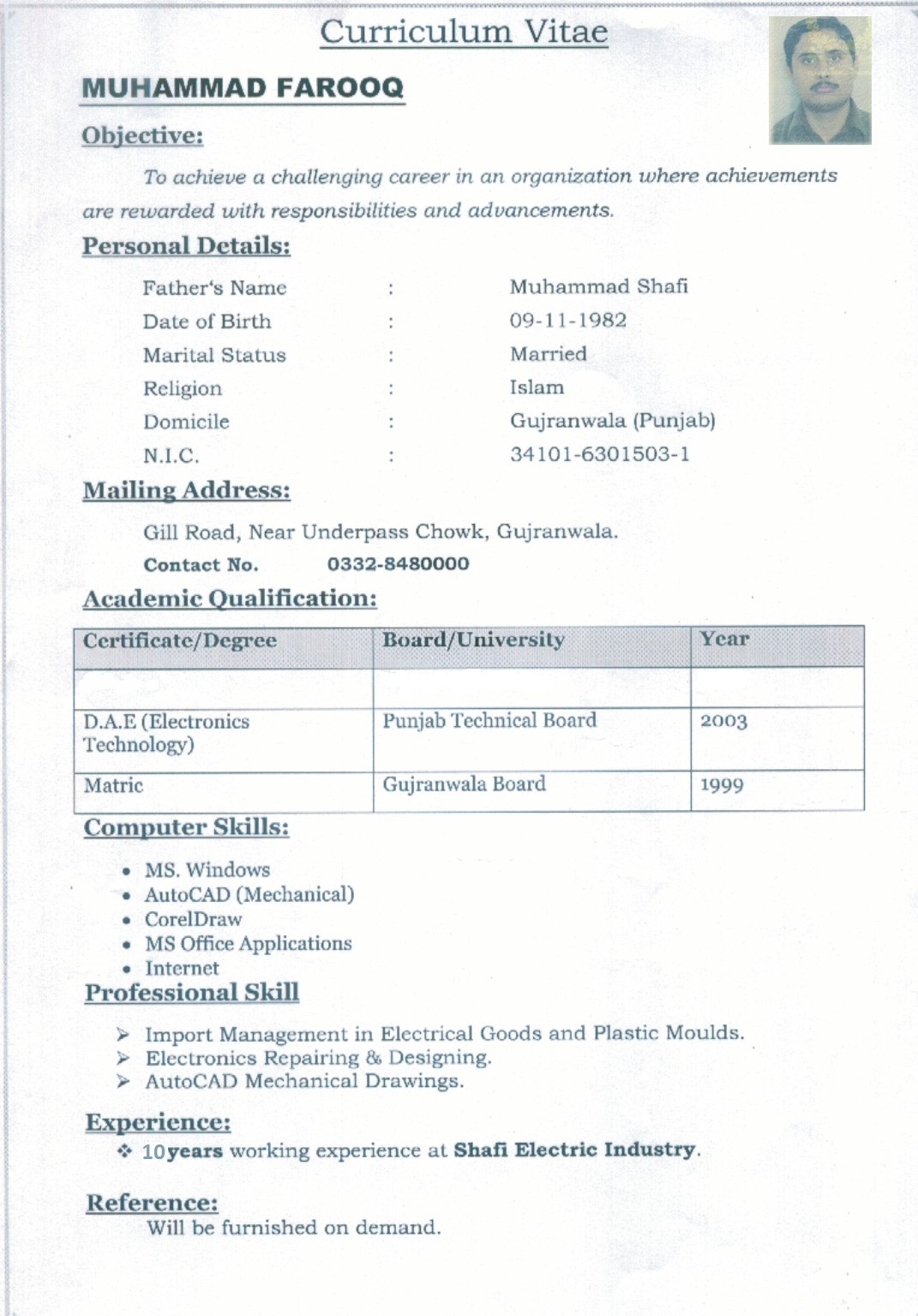 Muhammad Farooq Industrial Design
