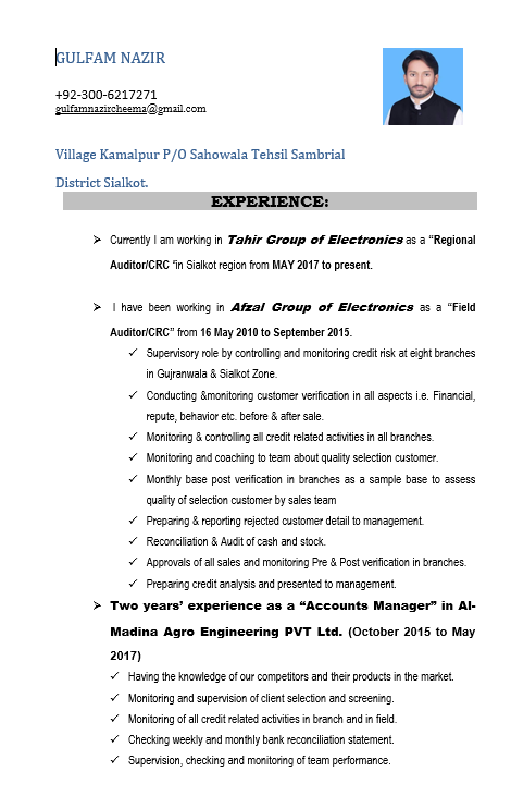Gulfam Nazir Profile