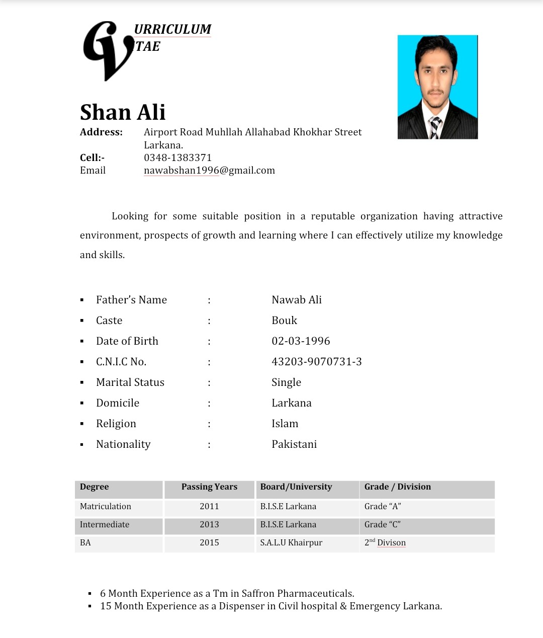 Shan Ali Profile