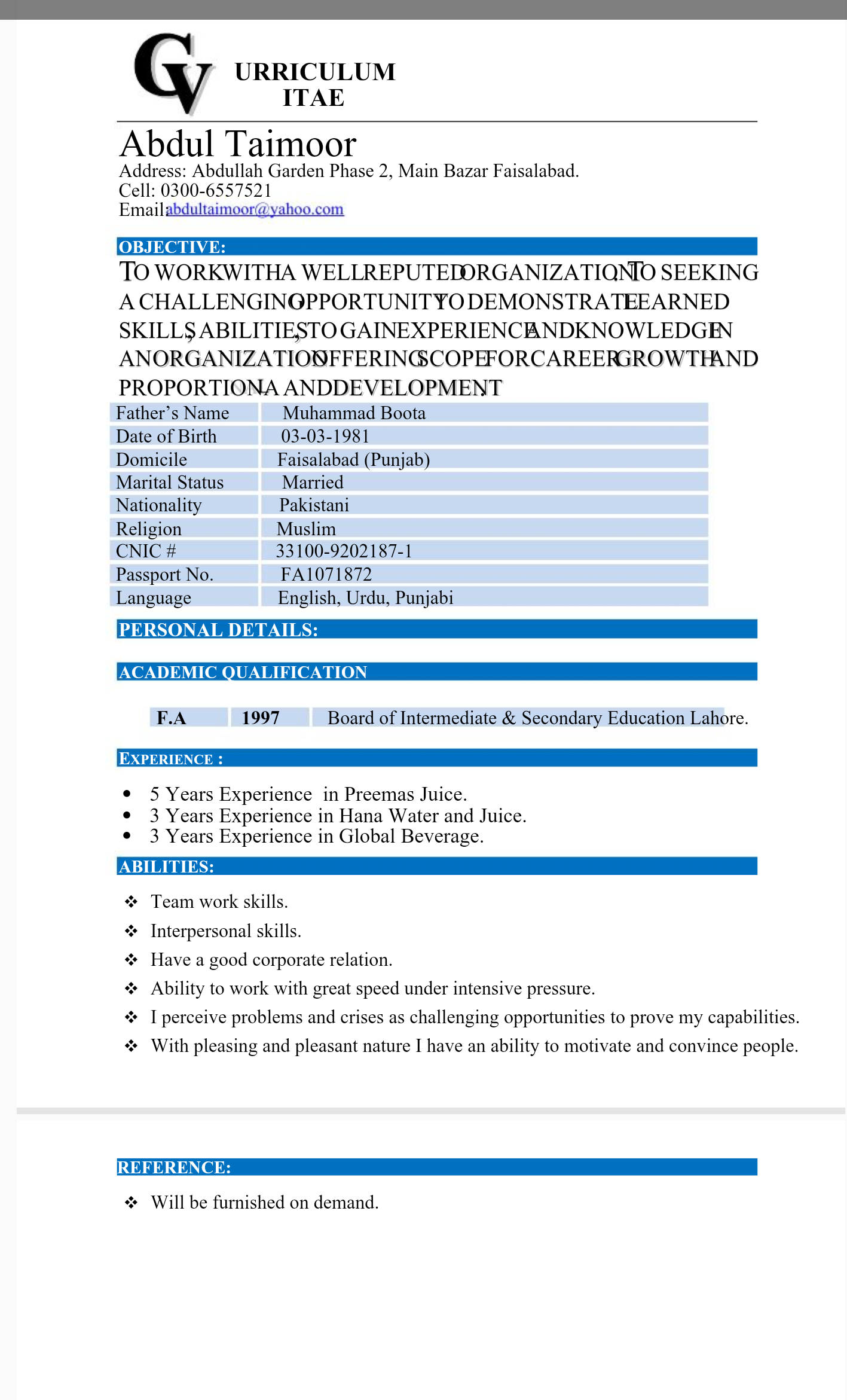 Abdul Taimoor Profile Abdul Taimoor Profile