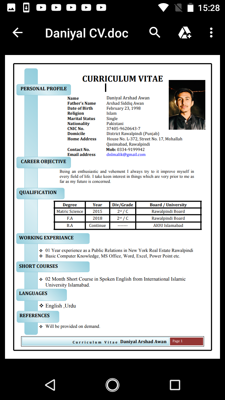 Daniyal Awan Profile