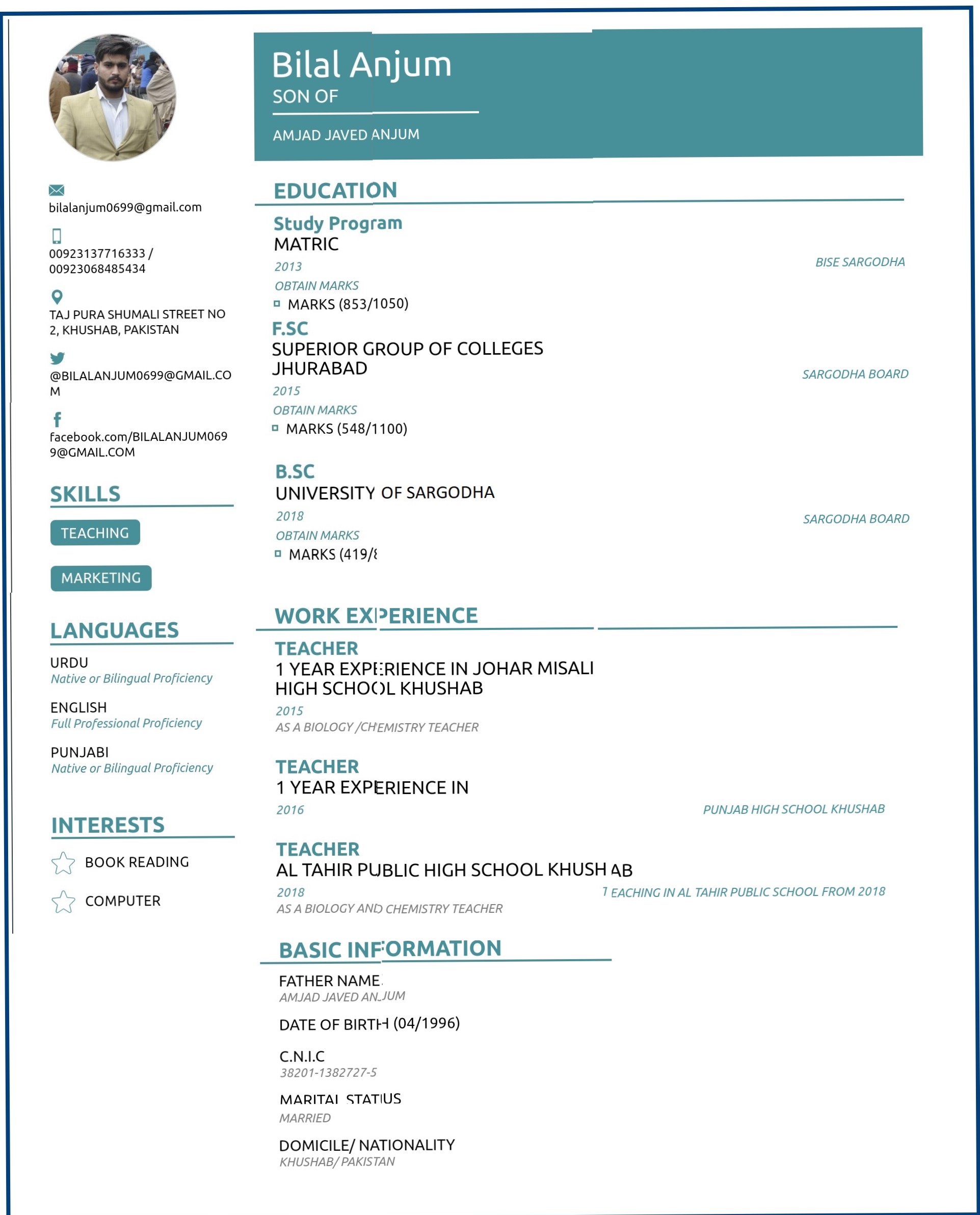 Muhammad Bilal Anjum Videography, Biology, Geology, Medical, Physics