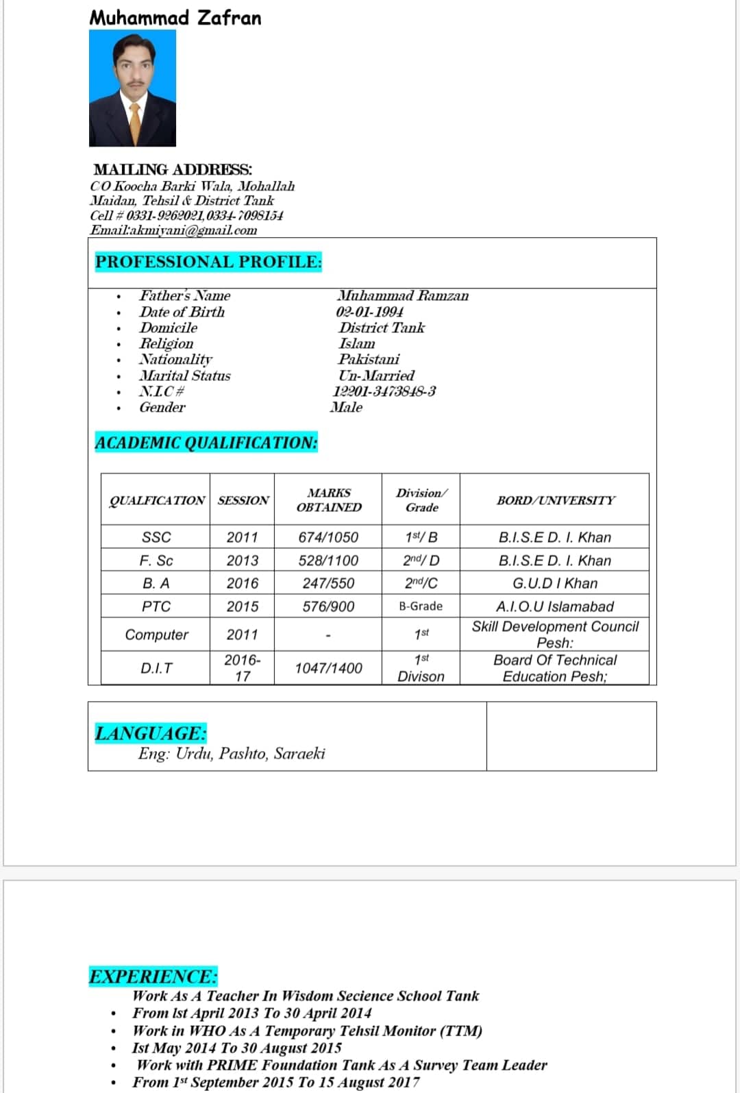 Muhammad Zafrab Photo Editing