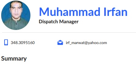 Muhammad Irfan Profile Muhammad Irfan Profile