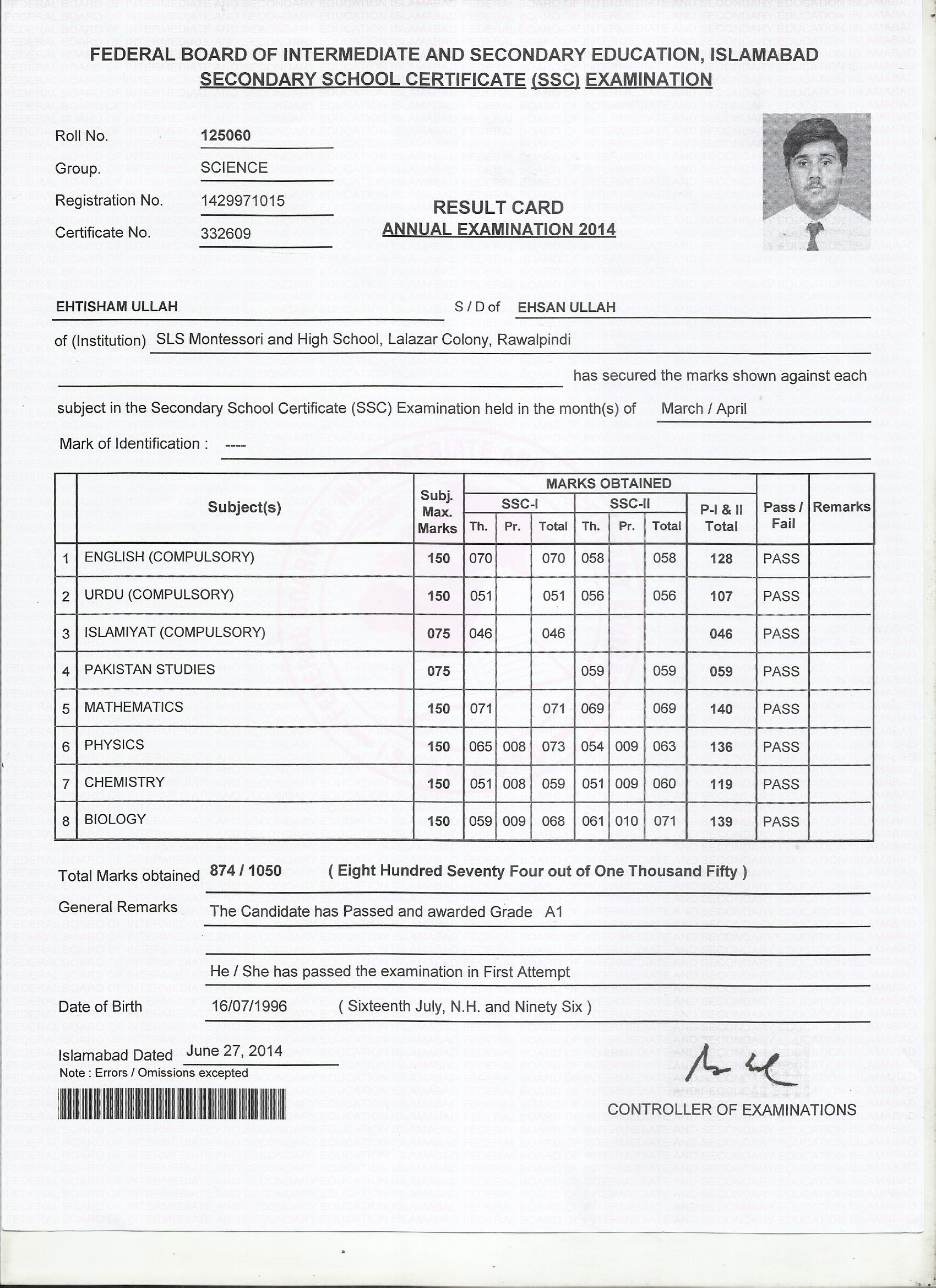 Ehtisham Ullah Profile