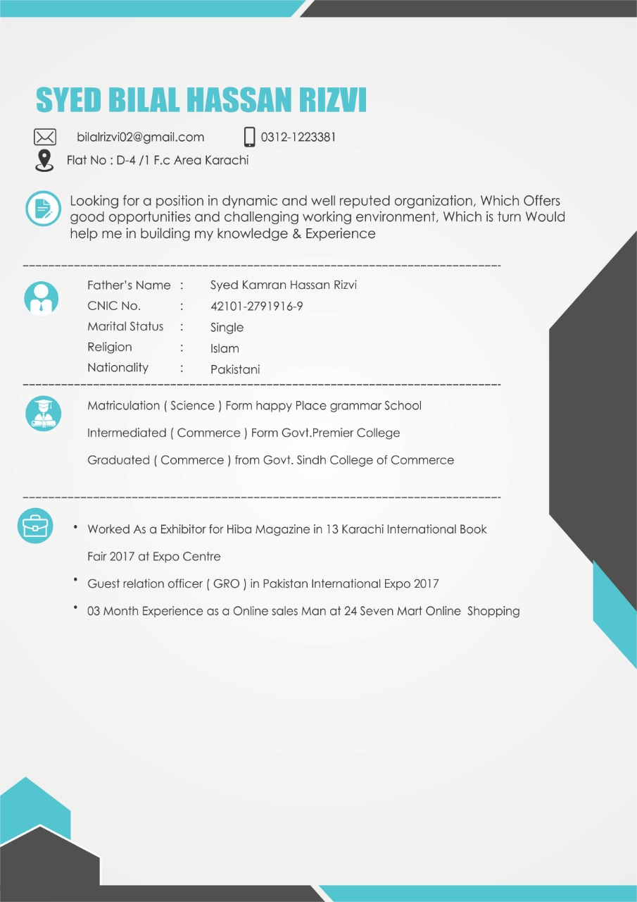 Syed Bilal Rizvi Profile Syed Bilal Rizvi Profile