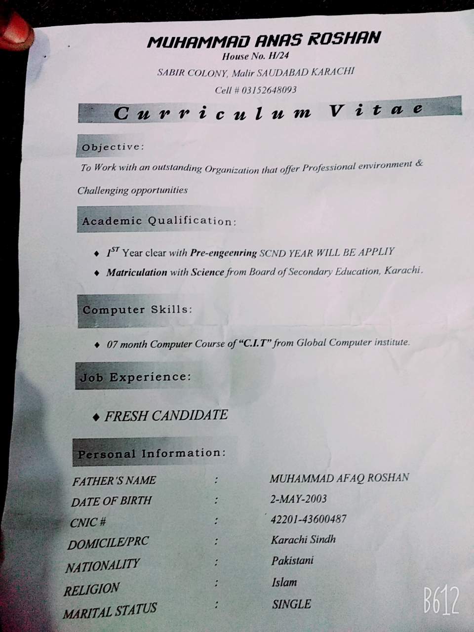 Anas Roshan English (US), Urdu, Powerpoint, Essay Writing