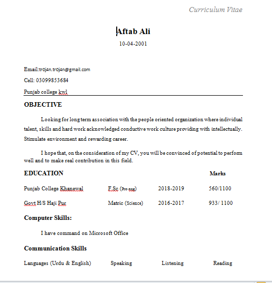 Aftab Ali Profile Aftab Ali Profile
