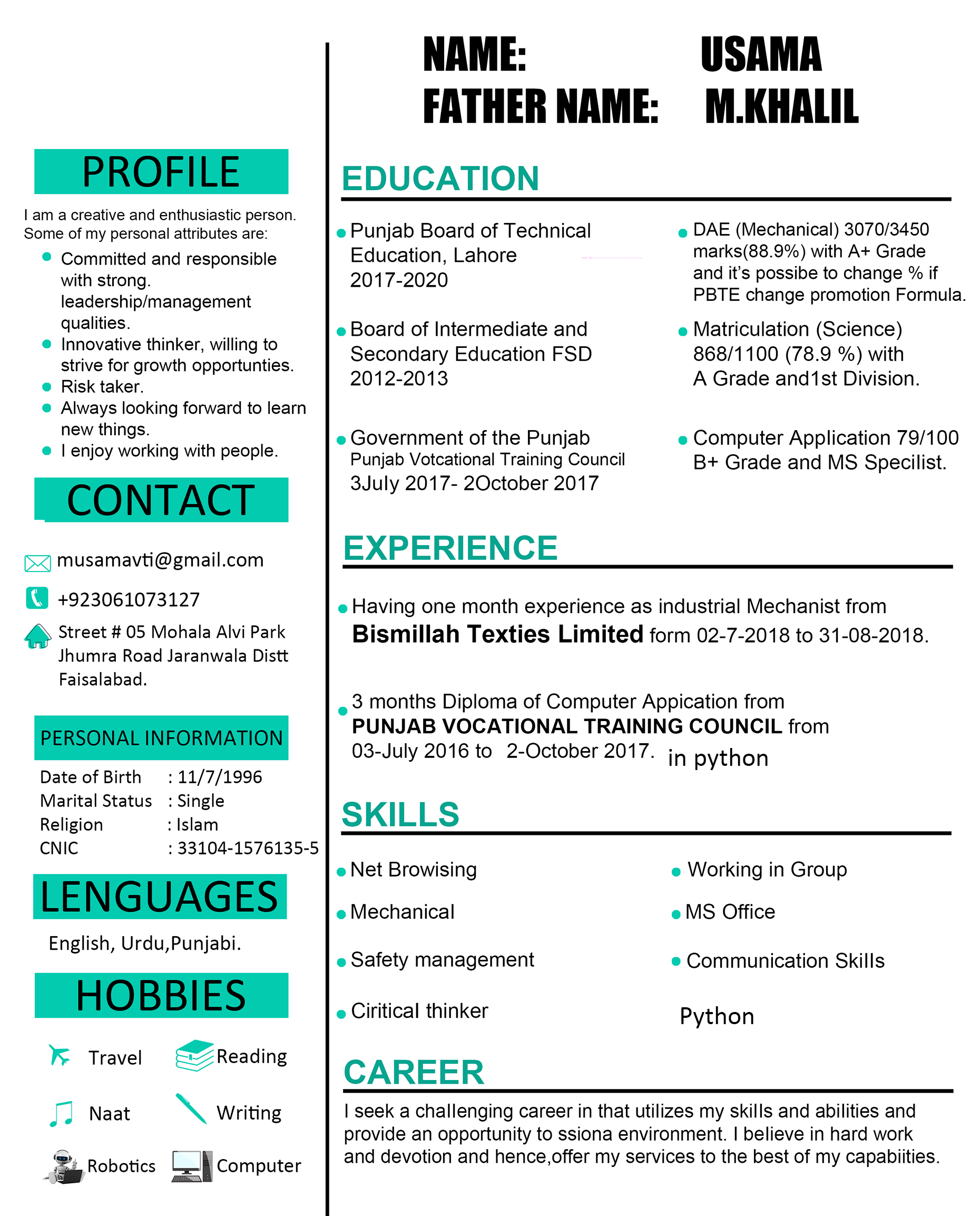 Mr Usama Profile Mr Usama Profile