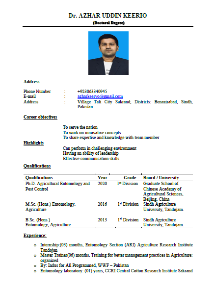 Azhar Uddin Keerio Profile