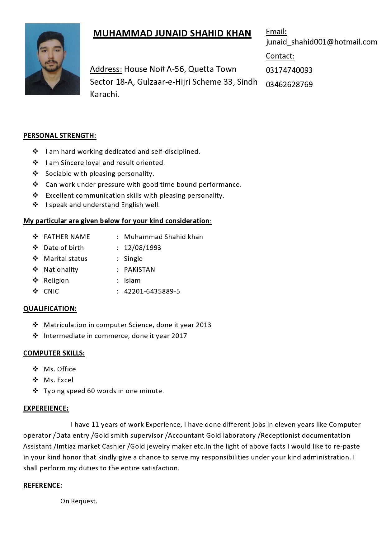 JUNAID SHAHID Profile