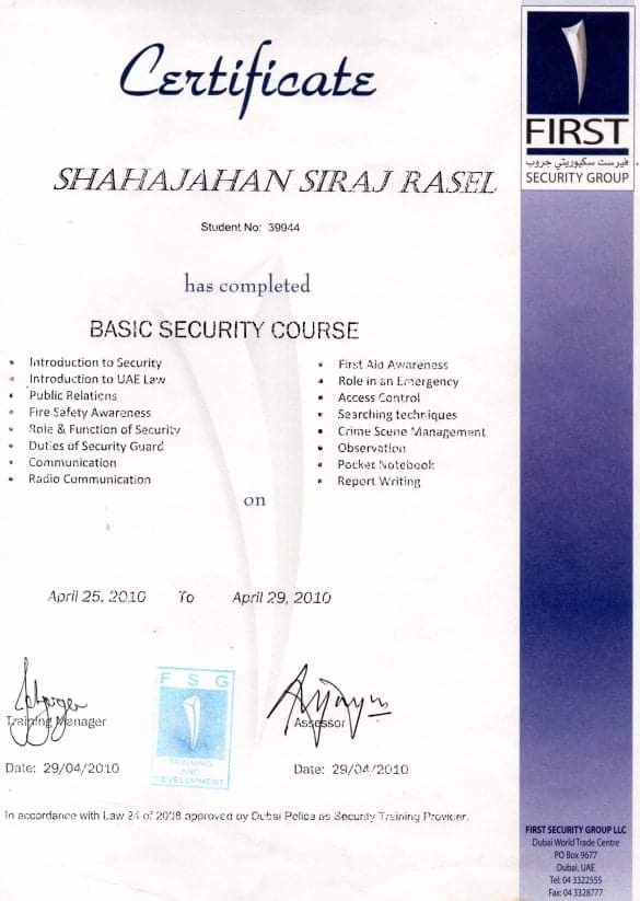 Shahajahan Siraj Rasel Public Relations