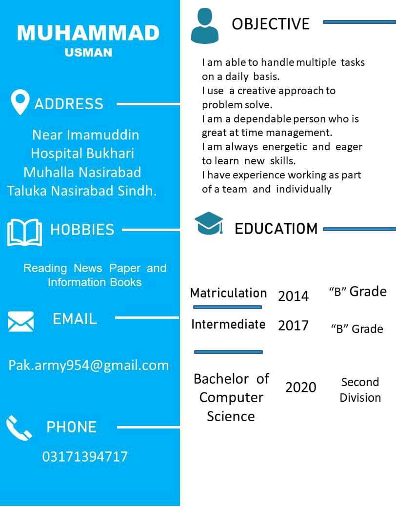 Muhammad Usman Urdu Typing, MS Office, Poster Design, AutoCAD Architecture, Business Card Design, Computer Repair