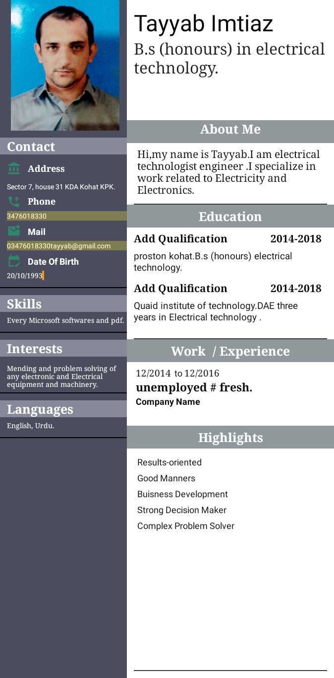 Tayyab Imtiaz Profile