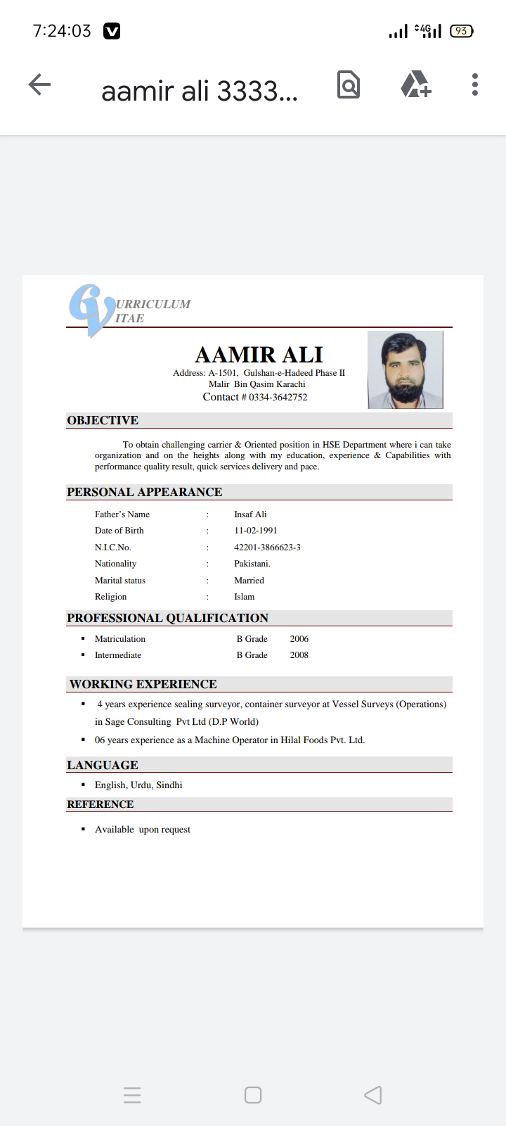 Aamir Ali Ali Profile Aamir Ali Ali Profile