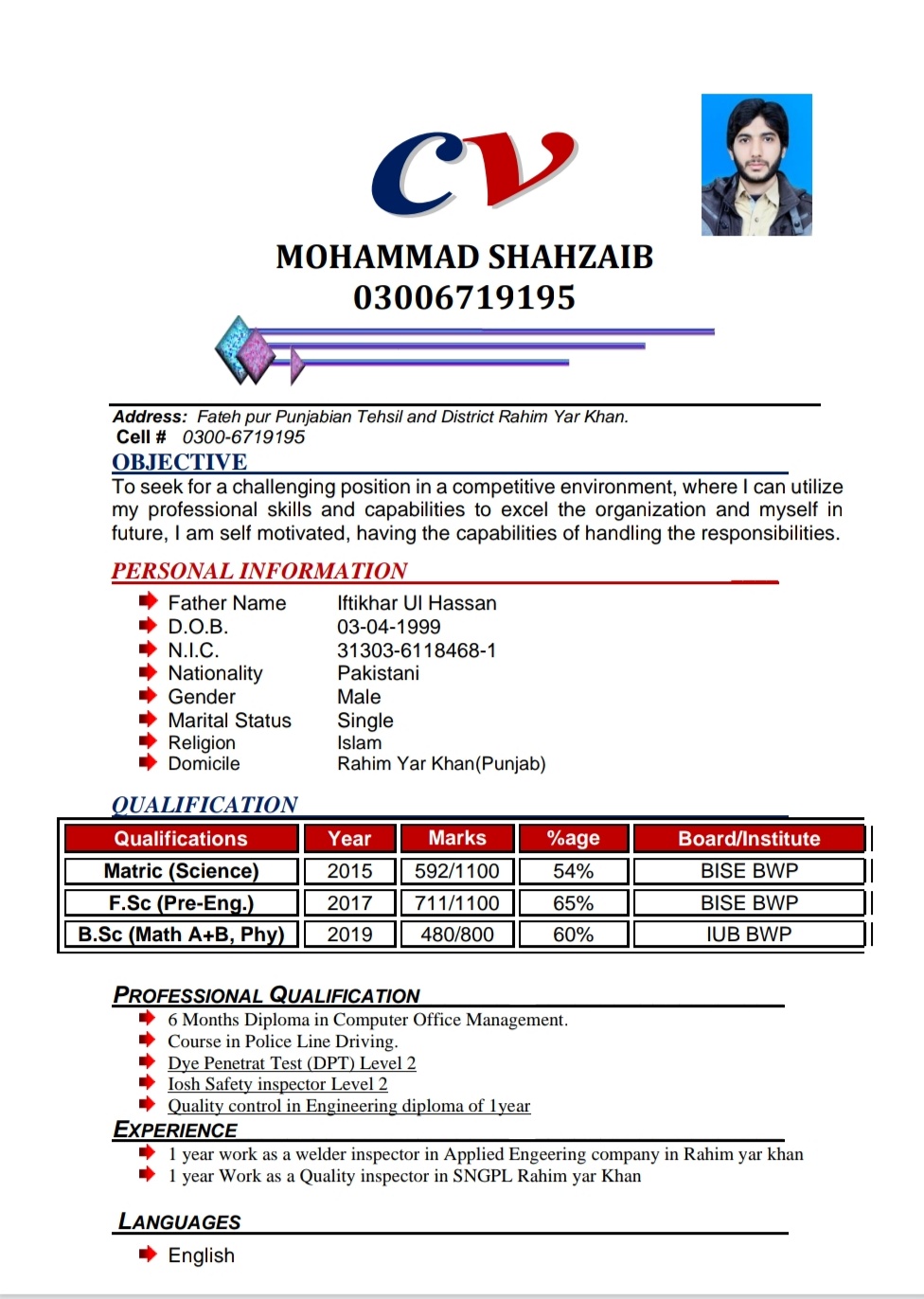 Mohammad Shahzaib Profile
