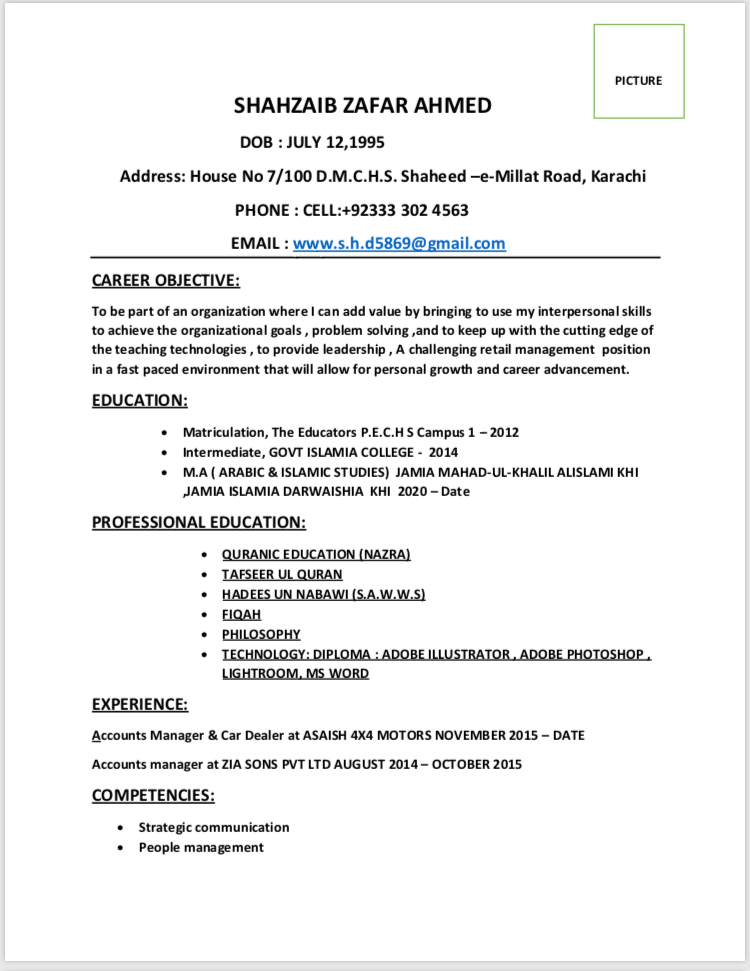 Shahzaib Zafar English Typing, Urdu Typing, Driving, MS Office, Word, Account Management, Arabic Translator, English (UK) Translator, Sports, Data Entry