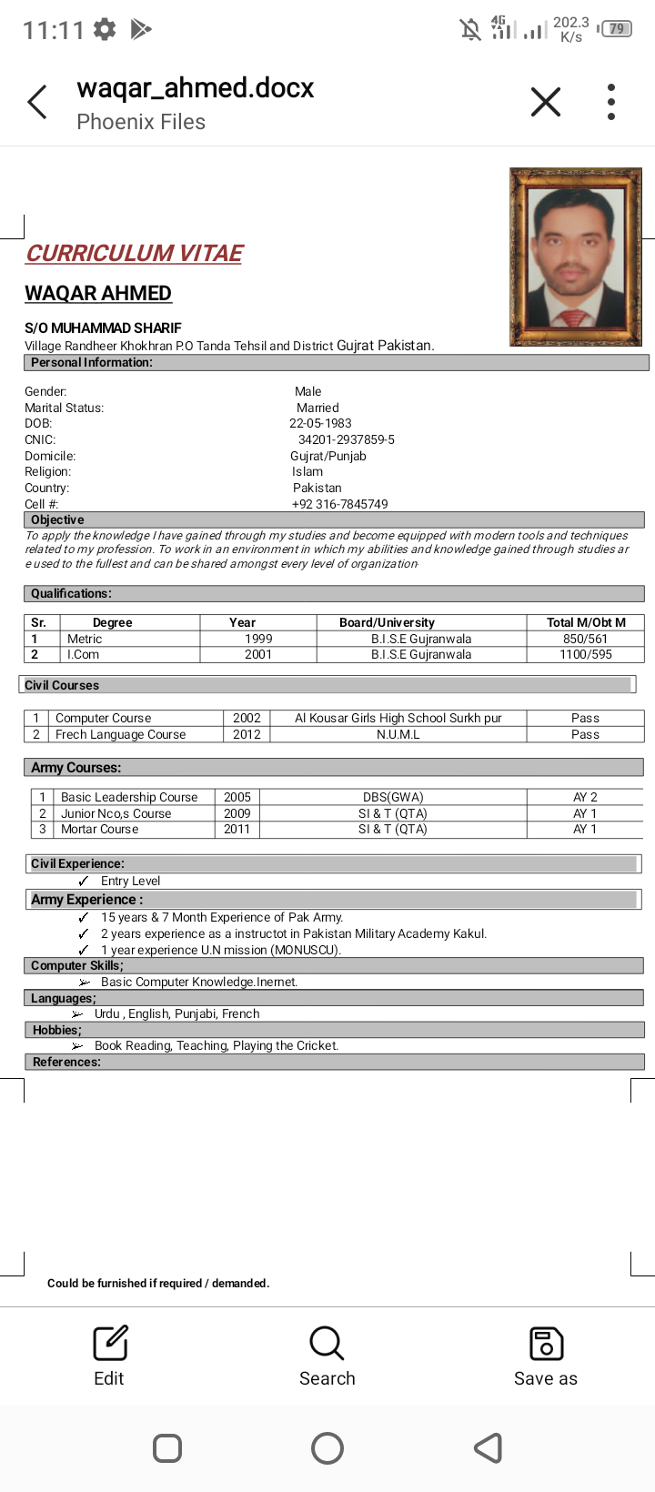 Waqar Ahmed Profile Waqar Ahmed Profile