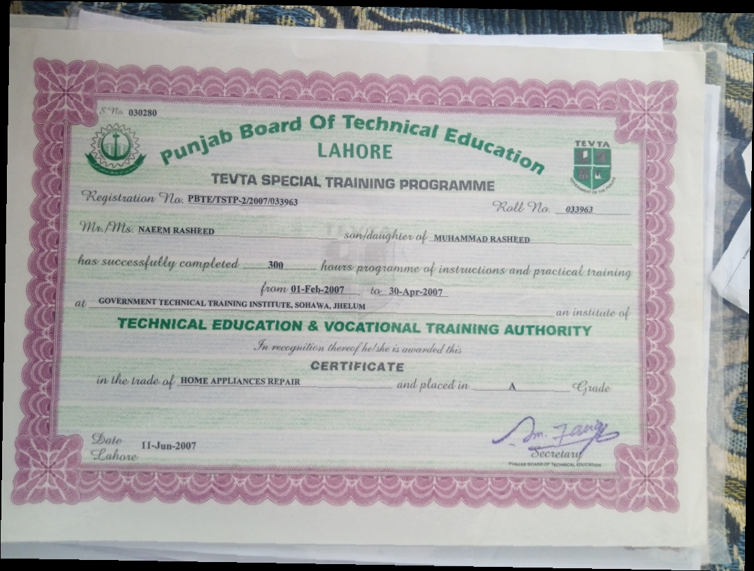 Naeem Rasheed Electricians, Driving