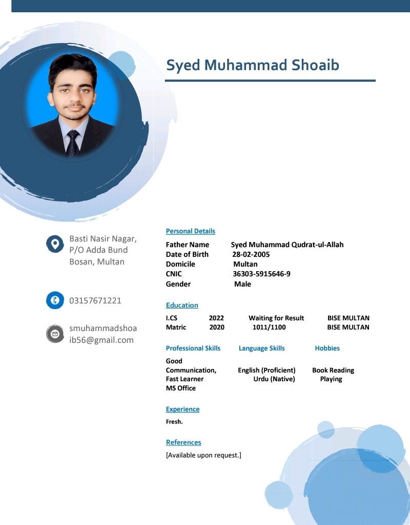 Syed Muhammad Shoaib Communications, English Typing