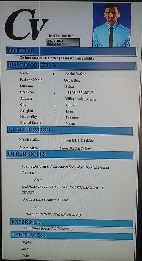 Abdul Hafeez Profile Abdul Hafeez Profile