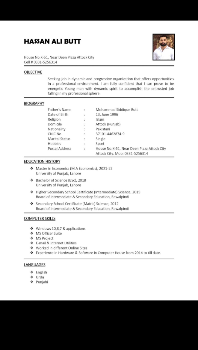 Hassan Ali Butt Profile