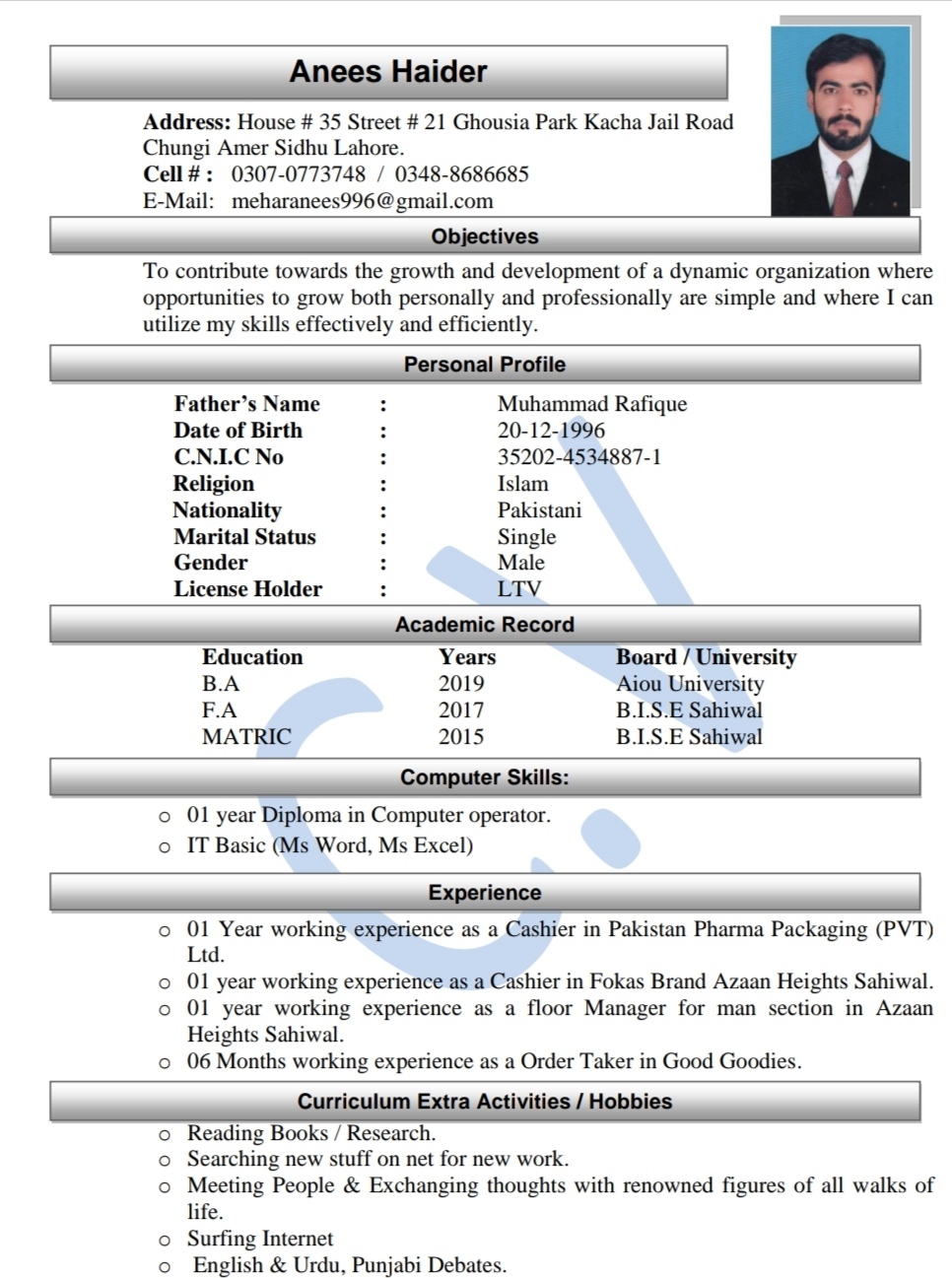 Anees Haider Profile