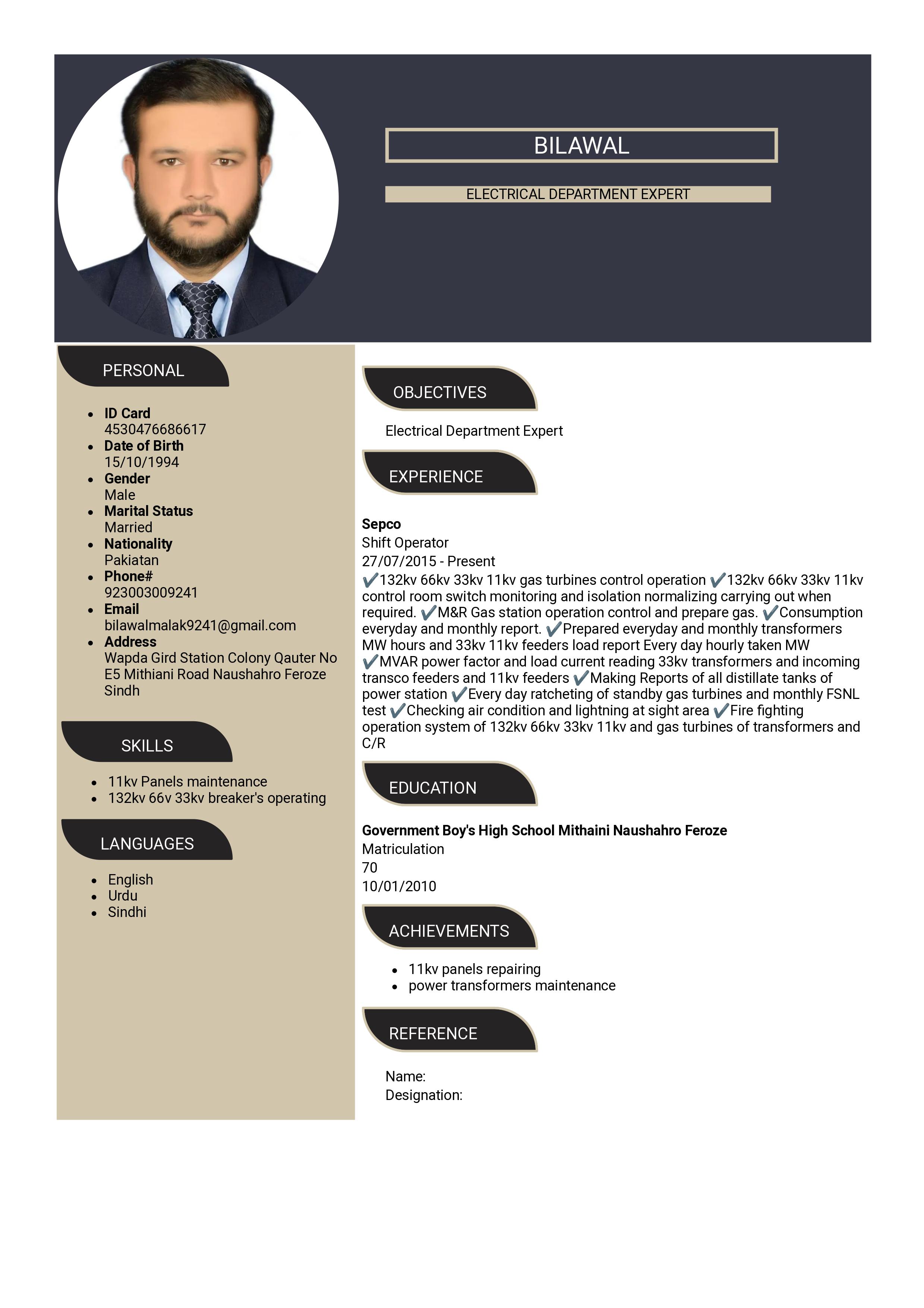 Bilawal Malak Electrical Engineering, Electric Repair