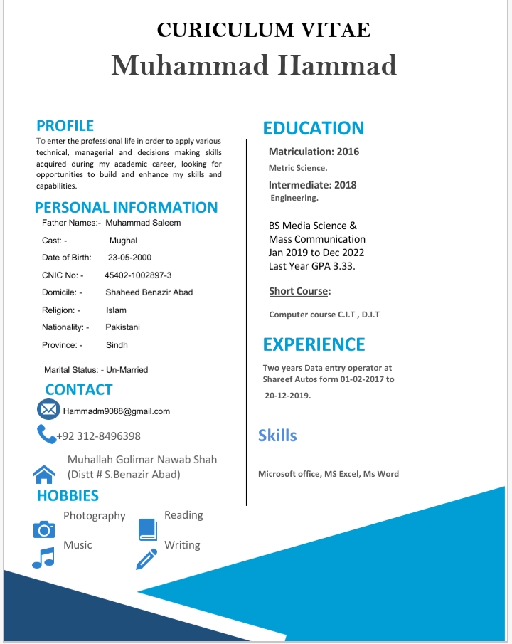 Muhammad Hammad Profile