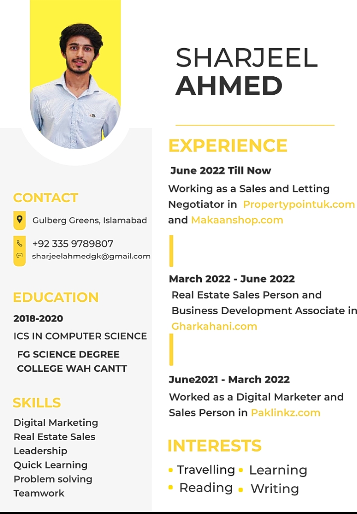 Sharjeel Ahmed Profile