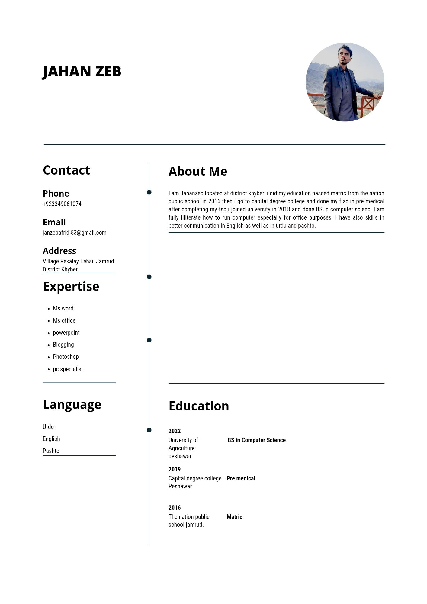 Jahan Zeb English Typing, MS Office, Banner Design, Blog Design, Business Cards, Flyer Design, Photo Editing, Photoshop, Poster Design, Word