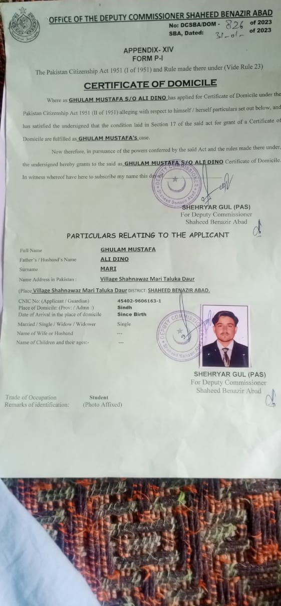 Ghulam Mustafa Mari Profile Ghulam Mustafa Mari Profile