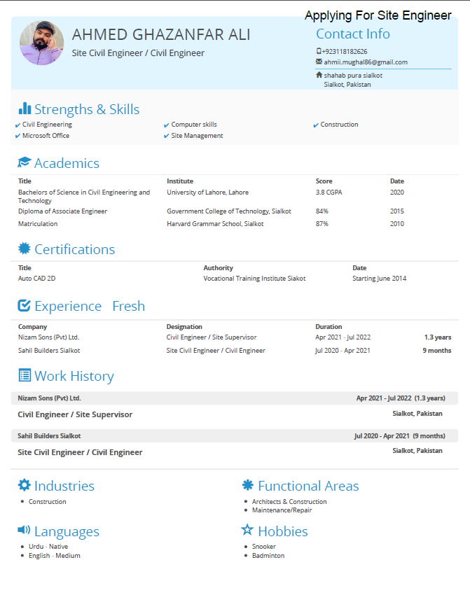 Ahmed Ghazanfar Leadership Development, Project Planning, Project Management, Construction Management, Construction Monitoring, Construction, Construction Engineering