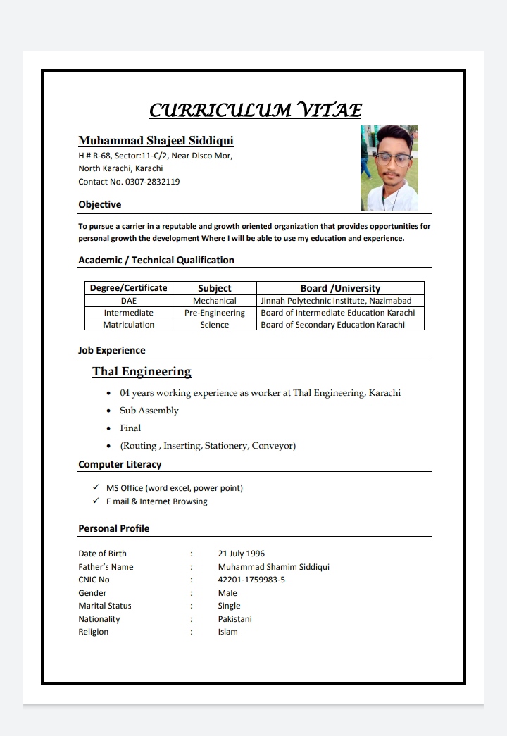 Muhammad Shajeel Profile Muhammad Shajeel Profile