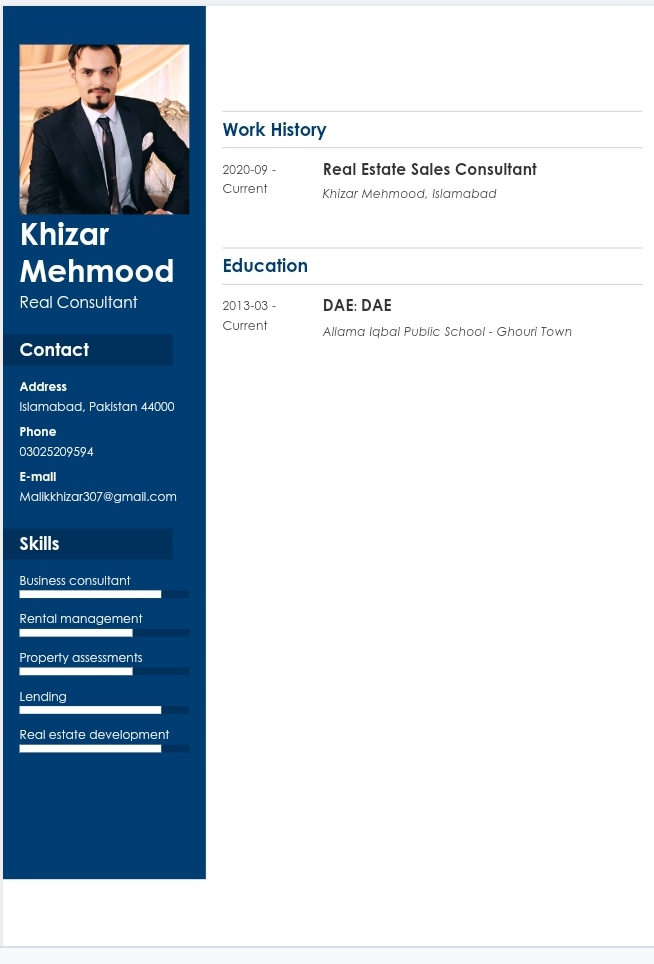 Malik Khizar Profile Malik Khizar Profile